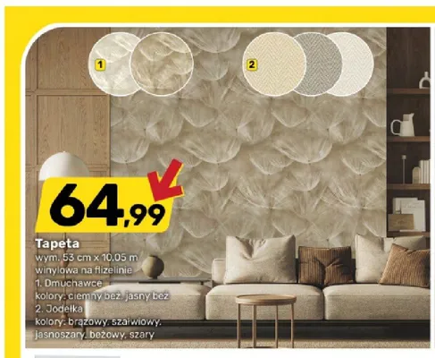 Tapeta winylowa na flizelinie promocja w Bricomarche