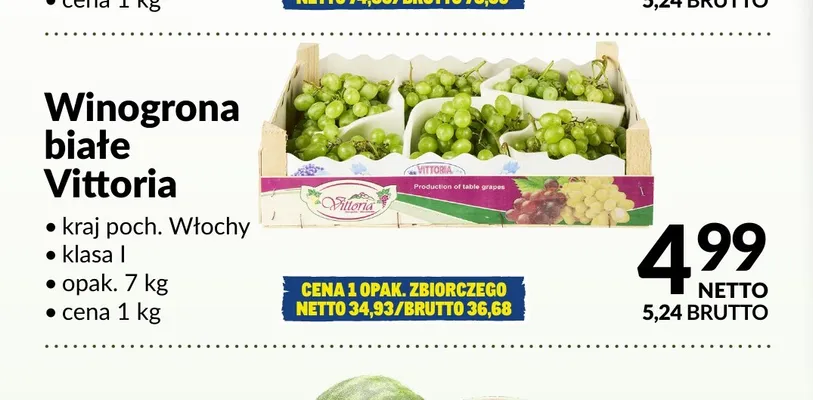 Winogrona białe Vittoria promocja w Makro