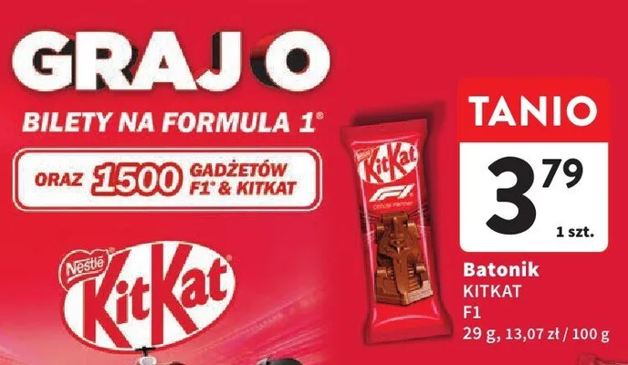 Batoniki KitKat F1 promocja w Intermarche