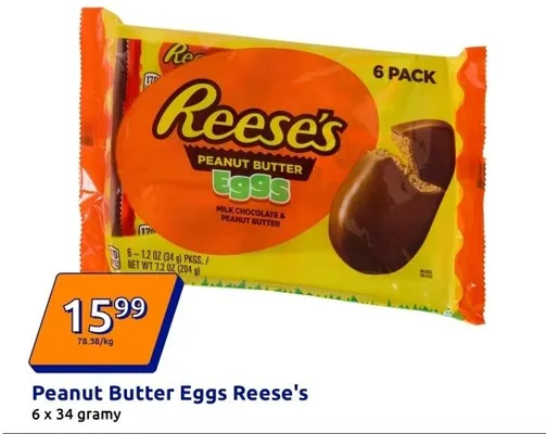 Czekoladki peanut butter eggs promocja w Action