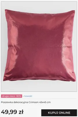 Poszewka dekoracyjna Crimson home & you 45x45 cm promocja w home&you