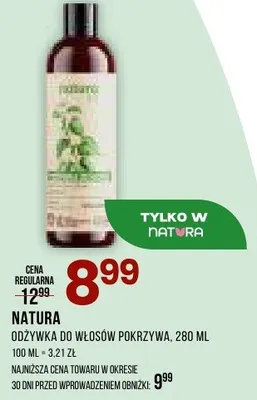 Odżywka do włosów pokrzywa promocja w Drogerie Natura