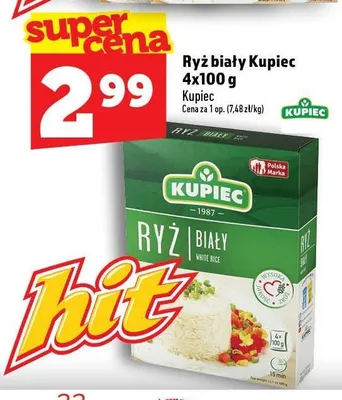 Ryż biały Kupiec 4-pak promocja w TOPAZ