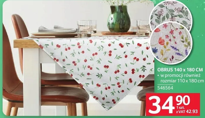 Obrus 140 x 180 cm promocja w Selgros