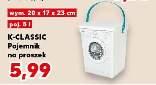 Pojemnik na proszek K-CLASSIC wym. 20x17x23cm poj. 5l promocja w Kaufland