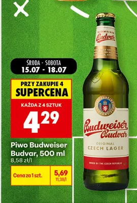 Piwo Budweiser Budvar promocja w Biedronka