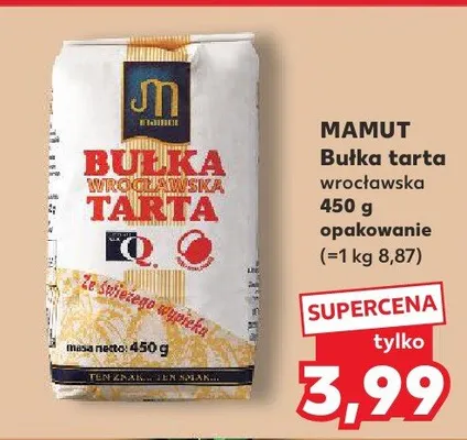 Bułka tarta wrocławska Mamut promocja w Kaufland