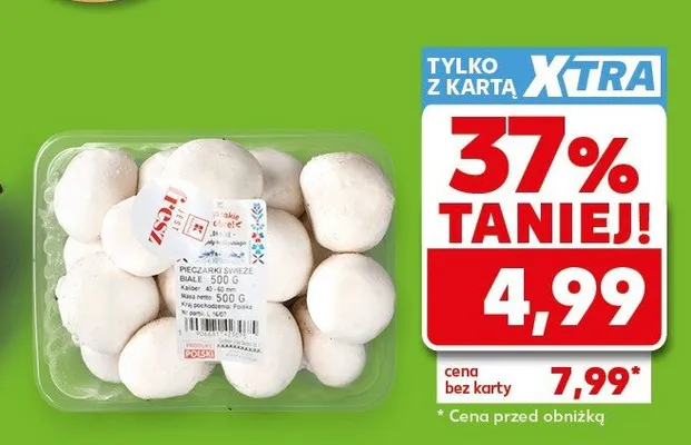 Pieczarki polskie promocja w Kaufland