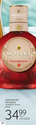 Likier Mozart Strawberry promocja w Selgros