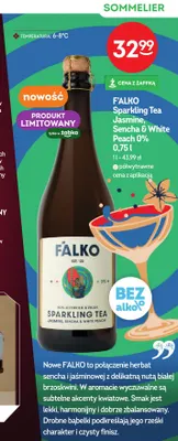 F'ALKO Sparkling Tea Jasmine, Sencha & White Peach 0% promocja w Żabka
