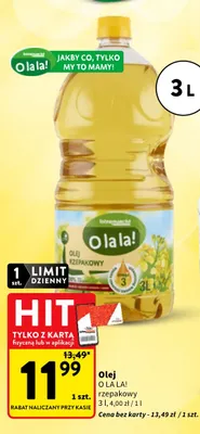 Olej rzepakowy O la la! promocja w Intermarche