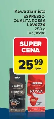 Kawa ziarnista Lavazza Qualita Rossa promocja w Carrefour