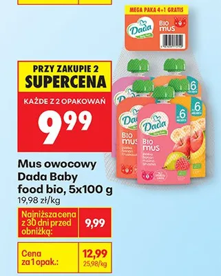 Mus owocowy Baby food bio promocja w Biedronka