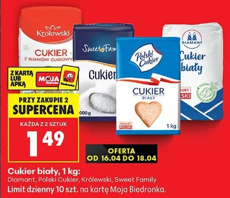 Cukier biały promocja w Biedronka