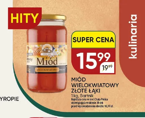 Miód wielokwiatowy Złote Łąki promocja w Chata Polska