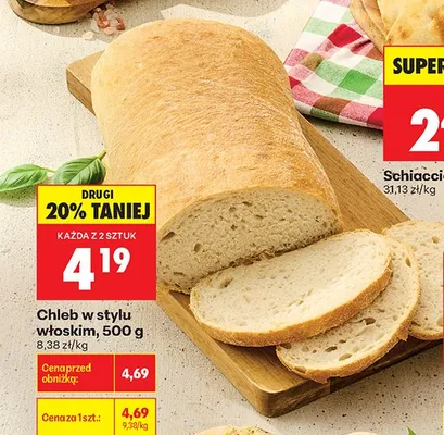 Chleb w stylu włoskim promocja w Biedronka