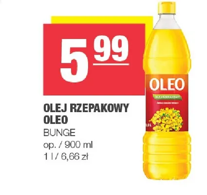 Olej rzepakowy Oleo Bunge promocja w SPAR