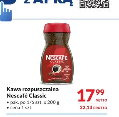 Kawa rozpuszczalna Nescafé Classic promocja w Makro
