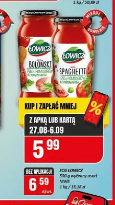 Sos boloński Łowicz promocja w Chorten