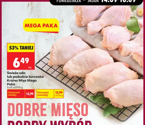 Świeże podudzie kurczaka Kraina Mięs Mega Paka promocja w Biedronka