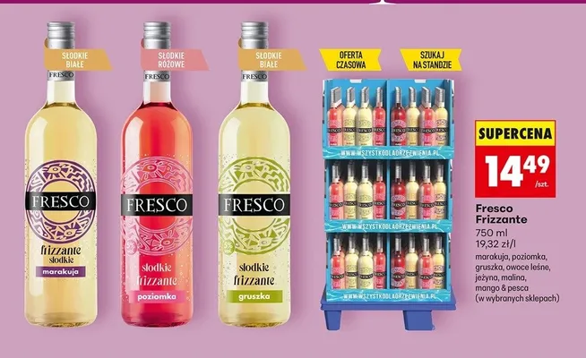 Wino musujące Fresco Frizzante marakuja promocja w Biedronka