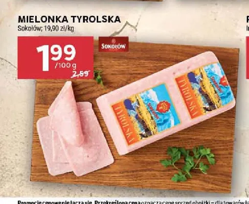 Mielonka tyrolska Sokołów promocja w Stokrotka