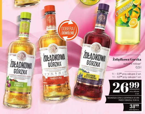 Wódka smakowa Żołądkowa Gorzka Tradycyjna promocja w POLOmarket