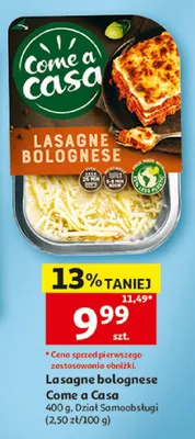 Lasagne bolognese Come a Casa Dział Samoobsługi promocja w Auchan