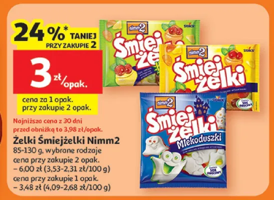 Żelki Śmiejżelki Nimm2 różne rodzaje promocja w Auchan