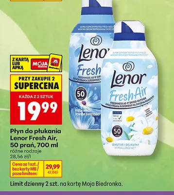 Płyn do płukania Lenor Fresh Air promocja w Biedronka