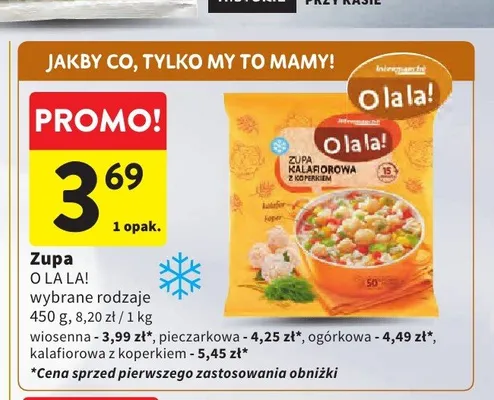 Zupa pieczarkowa O la la! promocja w Intermarche