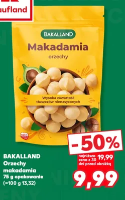 Orzechy makadamia Bakalland promocja w Kaufland
