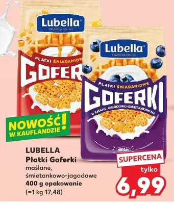 Płatki śniadaniowe maślane, śmietankowo-jagodowe promocja w Kaufland