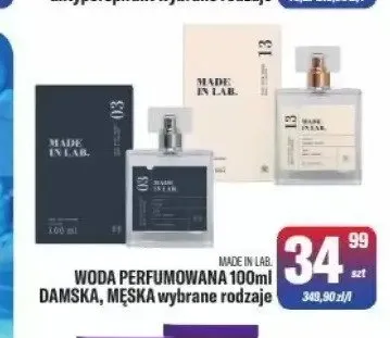 Woda perfumowana Made in Lab promocja w Tomi Markt