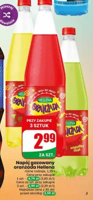 Napój gazowany oranżada Hellena zielona promocja w Dino