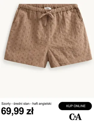 Szorty średni stan haft angielski C&A promocja w C&A
