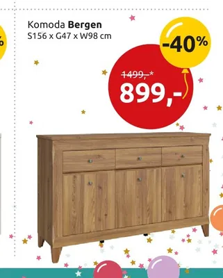 Komoda Bergen promocja w Black Red White