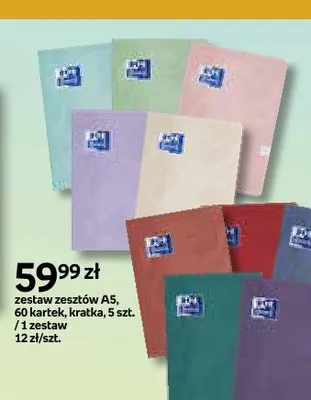 Zestaw zeszytów A4 Academy 5-pak promocja w Empik