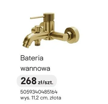 Bateria wannowa wys. 11,2 cm złota promocja w Castorama