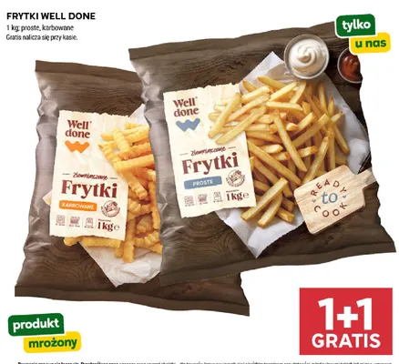 Frytki karbowane Well Done promocja w Stokrotka