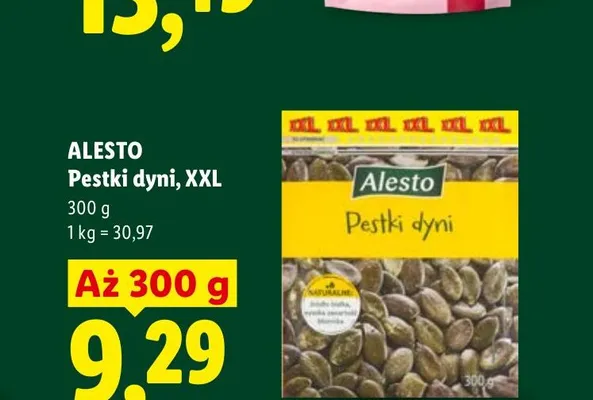 Pestki dyni Alesto XXL promocja w Lidl