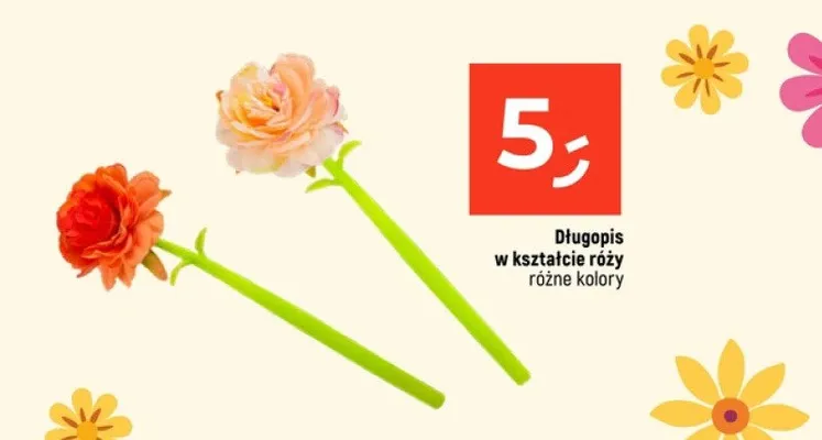 Długopis w kształcie róży różne kolory Dealz promocja w Dealz