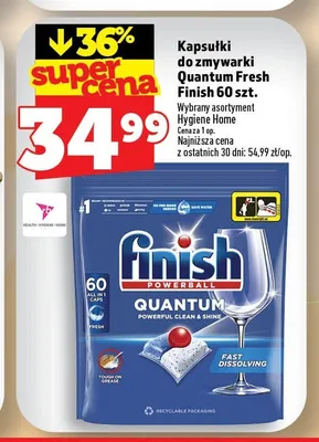 Kapsułki do zmywarki Finish Quantum Fresh promocja w TOPAZ