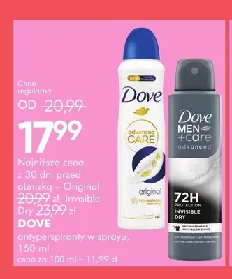 Antyperspirant w sprayu Dove Original promocja w Super-Pharm