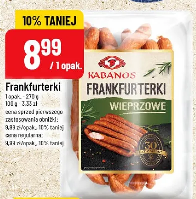 Frankfurterki wieprzowe Kabanos promocja w POLOmarket