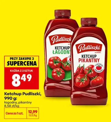 Ketchup pikantny Pudliszki promocja w Biedronka