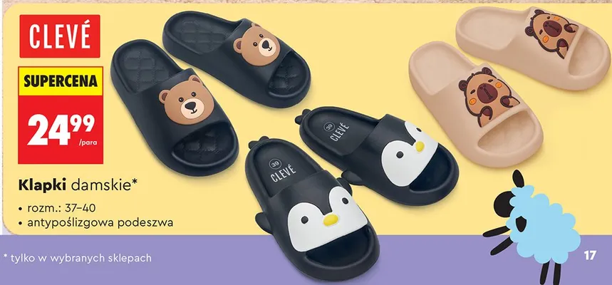 Klapki damskie promocja w Biedronka