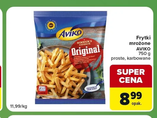Frytki mrożone Aviko karbowane promocja w Carrefour Express