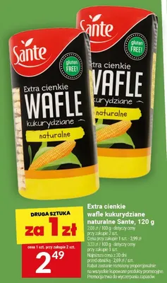 Wafle kukurydziane naturalne extra cienkie promocja w Twój Market