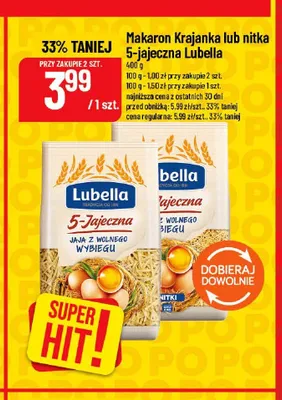 Makaron Krajanka 5-jajeczna Lubella promocja w POLOmarket